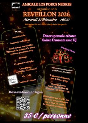 Réveillon 2026 avec l’Amicale Los Porcs Nègres