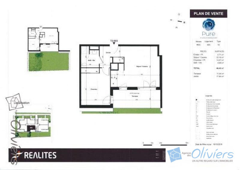 Appartement - 46 m² - 2 pièces