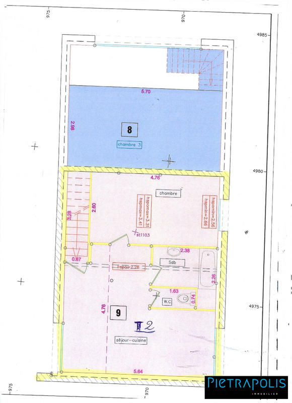 Appartement - 40 m² - 2 pièces