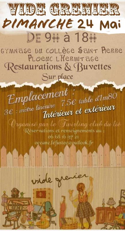 Vide grenier du twirling club du lié