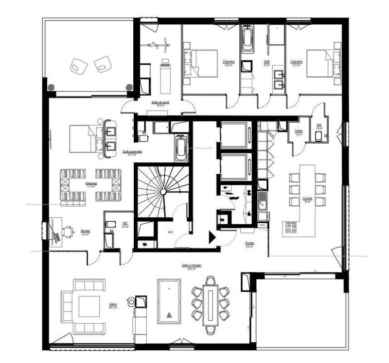 Penthouse - 215 m² - 5 pièces