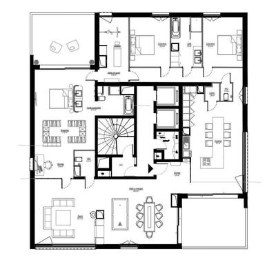 Penthouse - 215 m² - 5 pièces