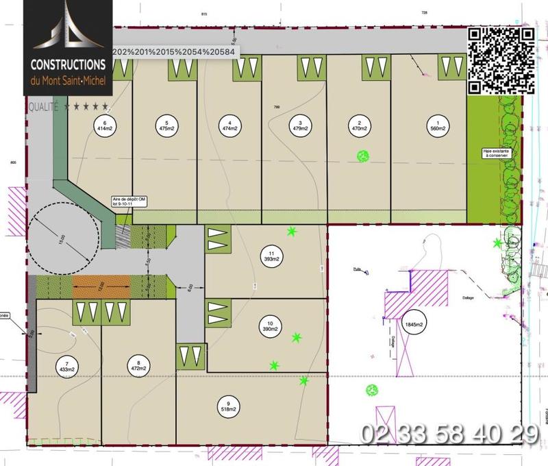 Terrain constructible - 433 m²