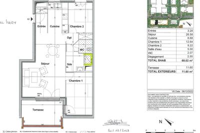 Appartement - 70 m² - 3 pièces