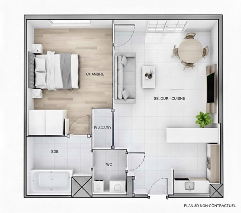 Appartement - 45 m² - 2 pièces