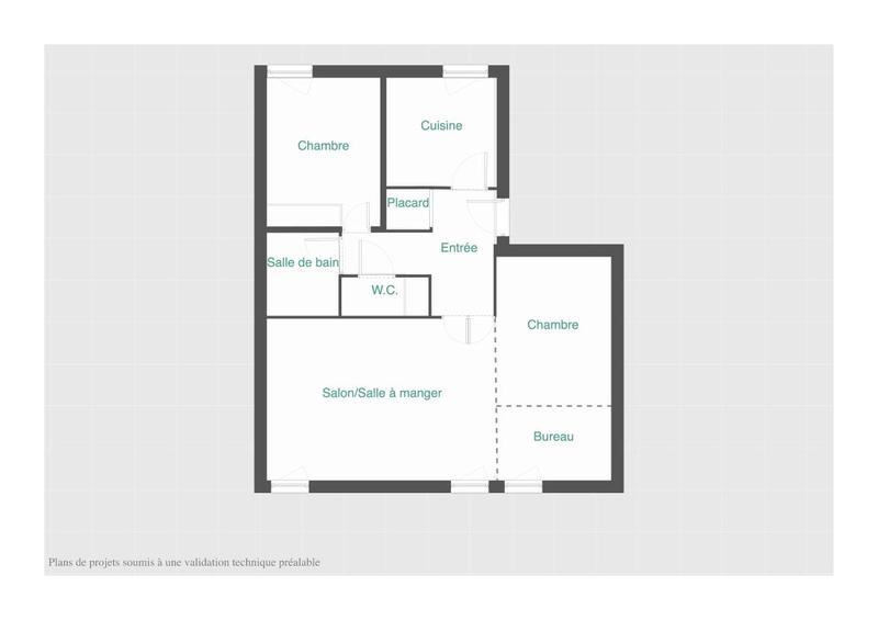 Appartement - 64 m² - 3 pièces