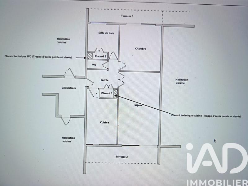 Appartement - 54 m² - 2 pièces