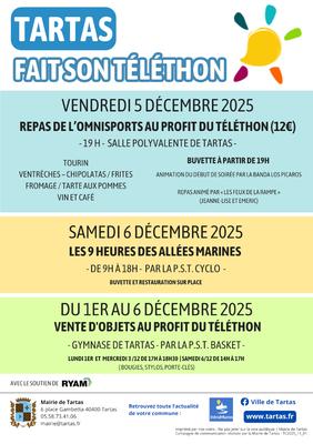 Tartas fait son téléthon