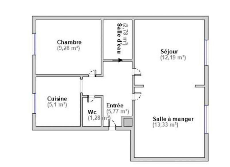 Appartement - 50 m² - 2 pièces