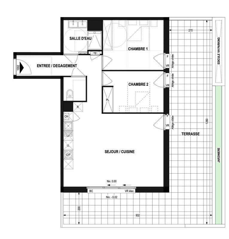 Appartement - 67 m² - 3 pièces