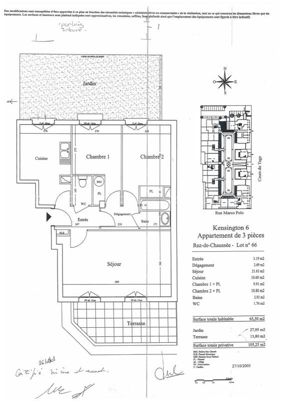 Appartement - 63 m² - 3 pièces