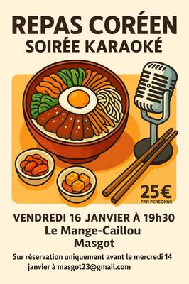 Soirée à thème - Repas Coréen et soirée karaoké