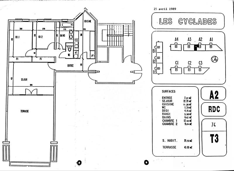 Appartement - 79 m² - 3 pièces
