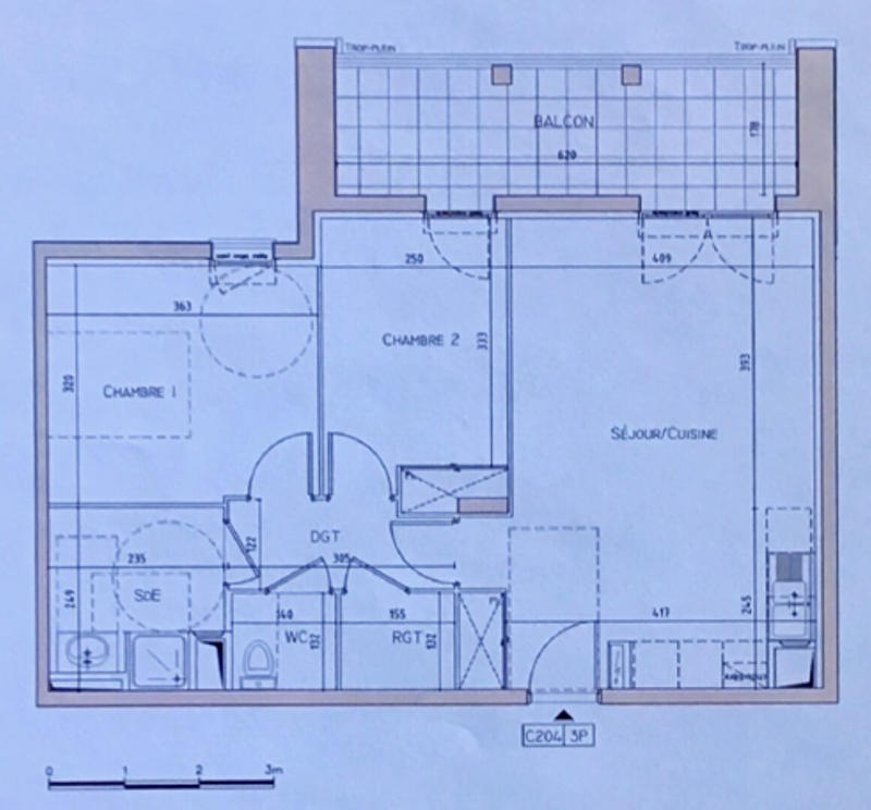 Appartement - 61 m² - 3 pièces