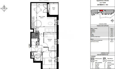 Appartement - 61 m² - 3 pièces