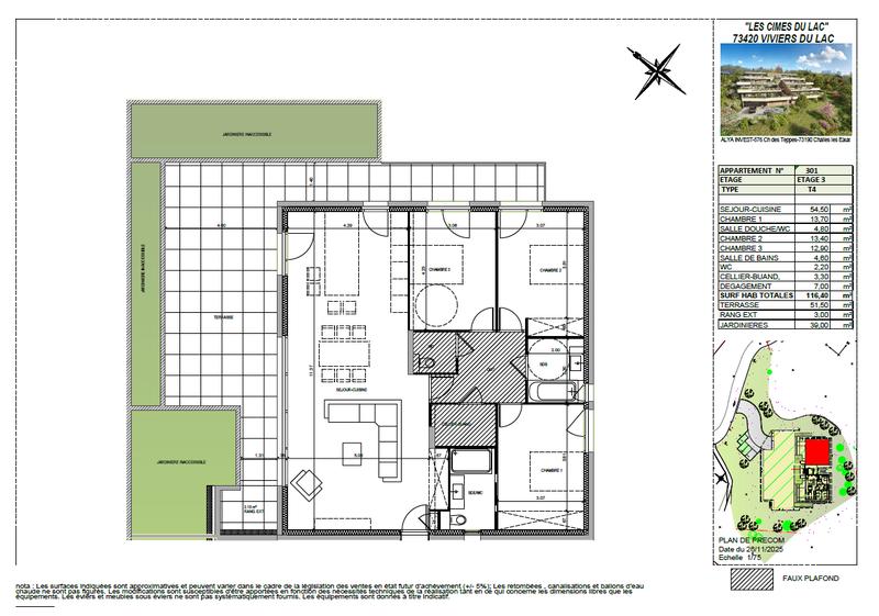Appartement - 116 m² - 4 pièces