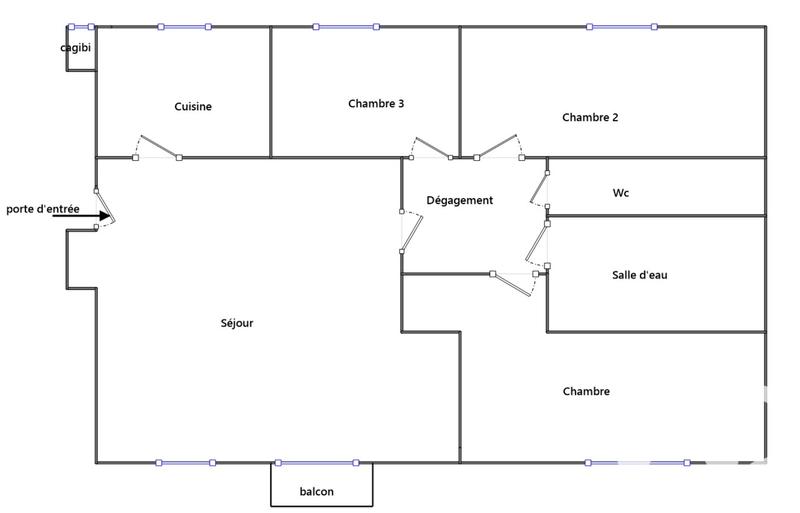 Appartement - 98 m² - 4 pièces