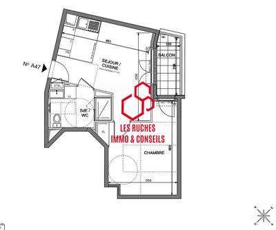 Appartement - 41 m² - 2 pièces