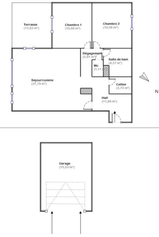 Appartement - 76 m² - 3 pièces