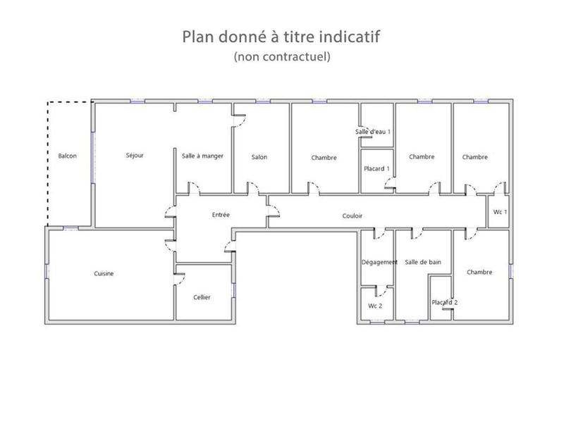 Appartement - 176 m² - 6 pièces