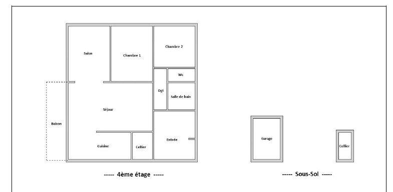 Appartement - 82 m² - 4 pièces