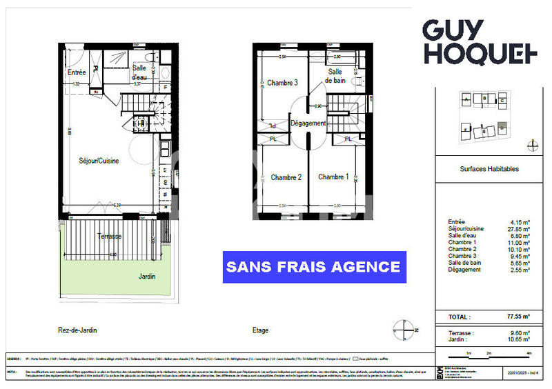 Maison - 77 m² - 4 pièces