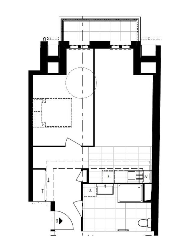Appartement - 45 m² - 2 pièces