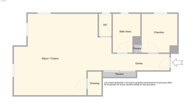 Appartement - 56 m² - 2 pièces