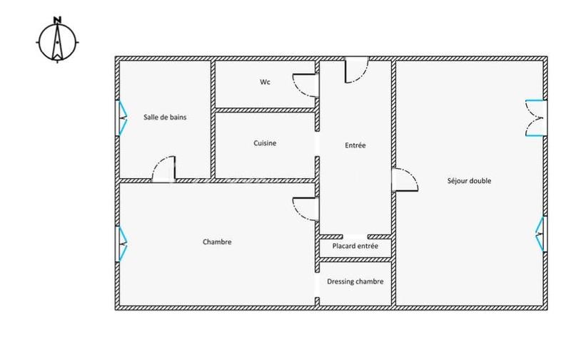 Appartement - 57 m² - 3 pièces