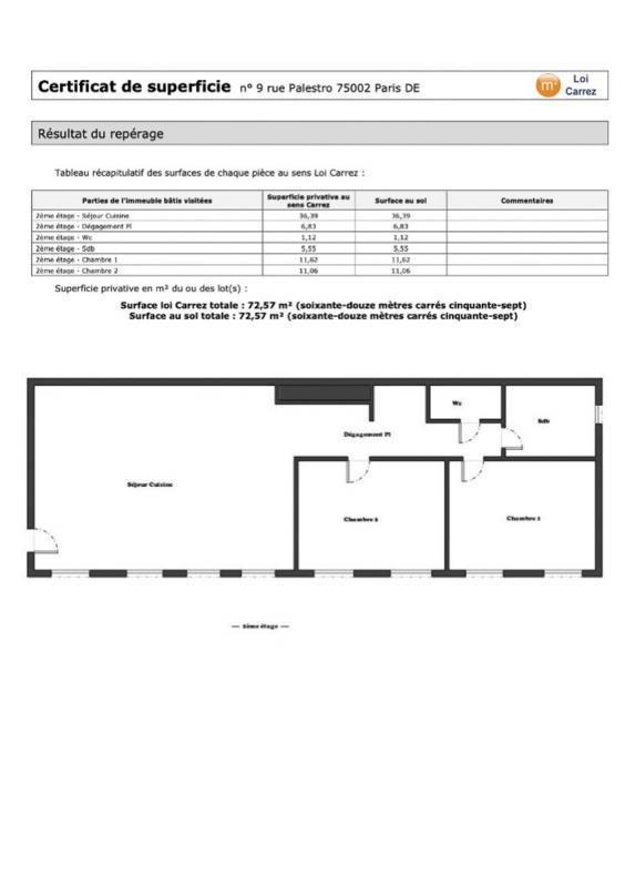 Appartement - 72 m² - 3 pièces
