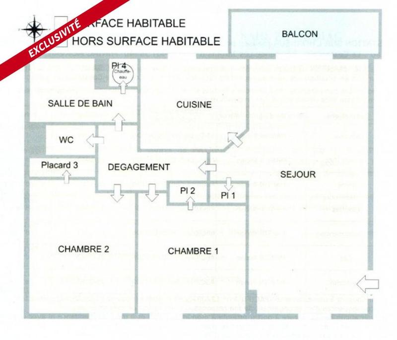 Appartement - 62 m² - 4 pièces