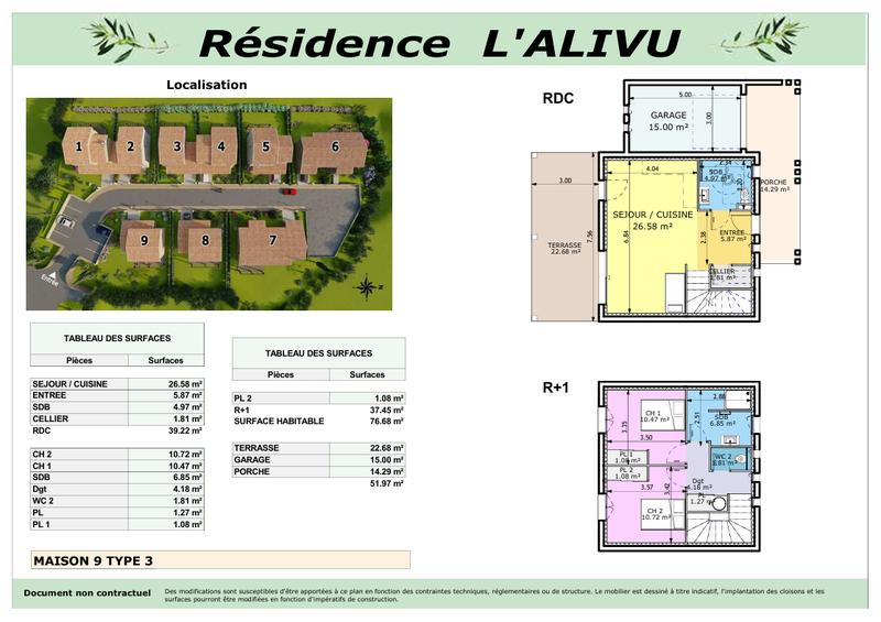 Villa - 77 m² - 3 pièces