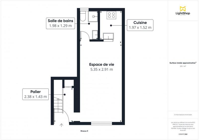 Appartement - 42 m² - 2 pièces