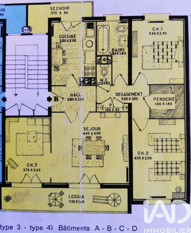 Appartement - 78 m² - 4 pièces