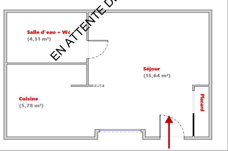 Appartement - 26 m² - 1 pièce