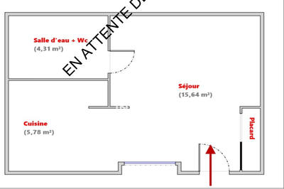 Appartement - 26 m² - 1 pièce