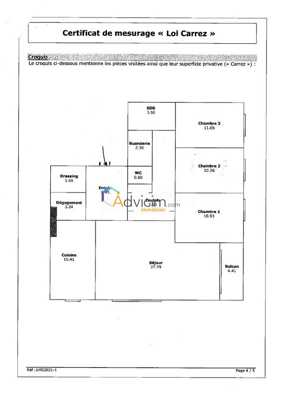 Appartement - 10 m² - 1 pièce