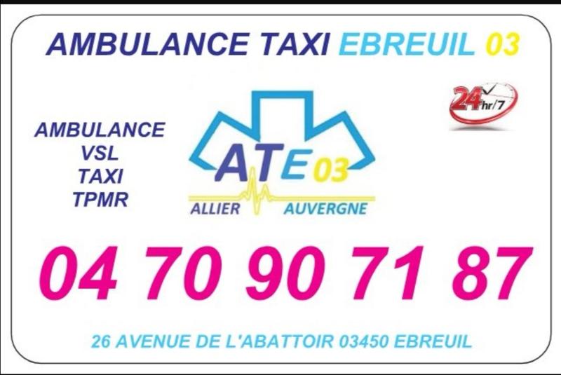 Ambulance Taxi Ebreuil 03