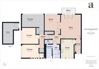 Appartement - 84 m² - 5 pièces