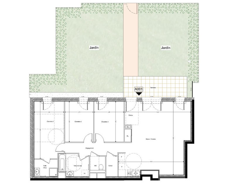 Appartement - 97 m² - 4 pièces