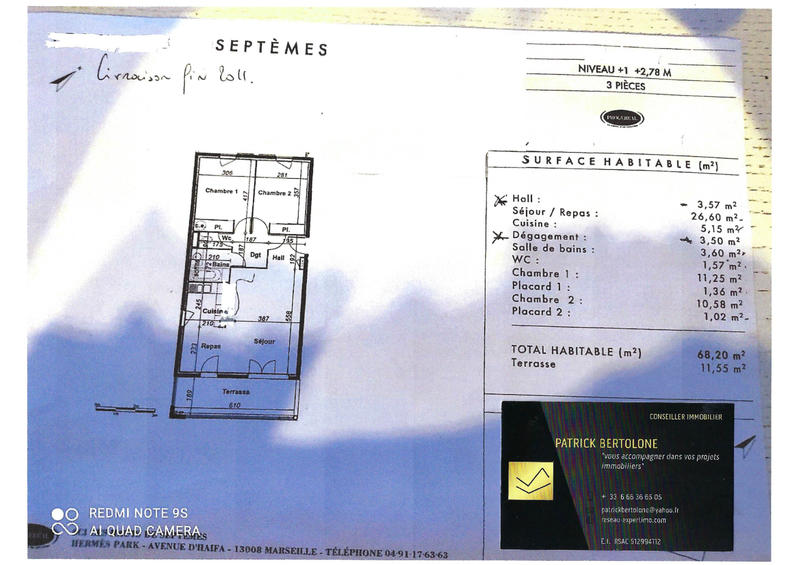 Appartement - 68 m² - 3 pièces