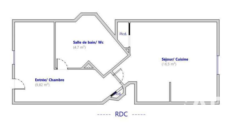 Immeuble - 63 m² - 2 pièces