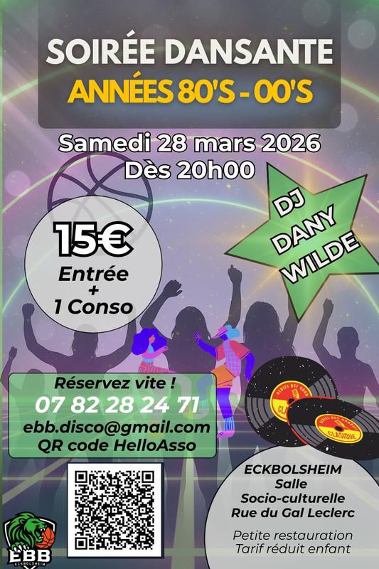 Soirée Dansante Années 80 à 00's