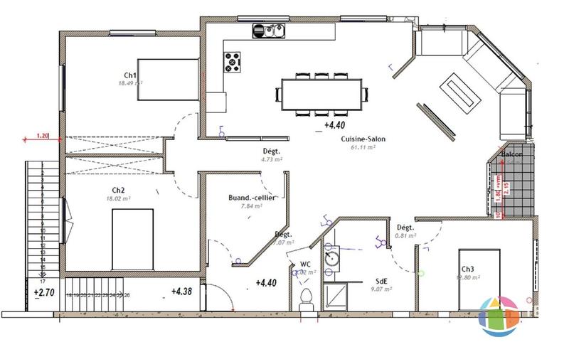 Appartement - 144 m² - 4 pièces