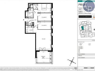 Appartement - 89 m² - 4 pièces