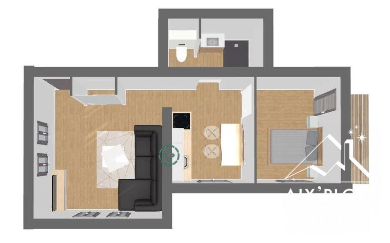 Appartement - 45 m² - 2 pièces