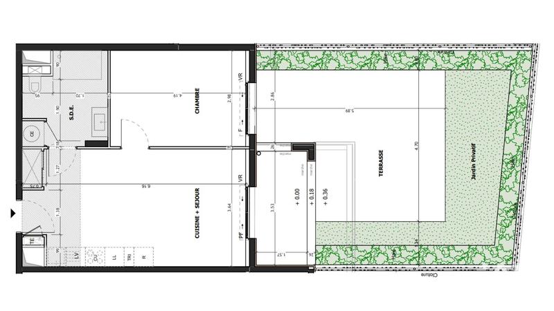 Appartement - 44 m² - 2 pièces