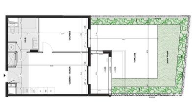 Appartement - 44 m² - 2 pièces