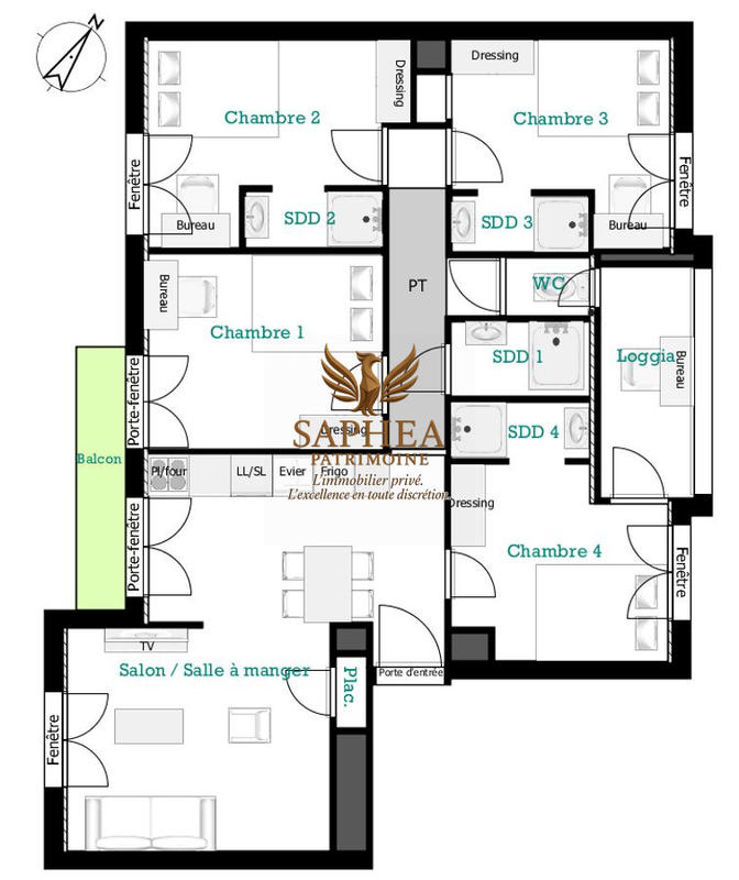 Appartement - 74 m² - 5 pièces