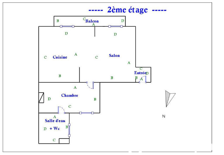 Appartement - 46 m² - 3 pièces